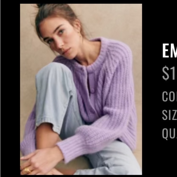 Sezane Emile Cardigan Wisteria - Size S - Picture 2 of 4